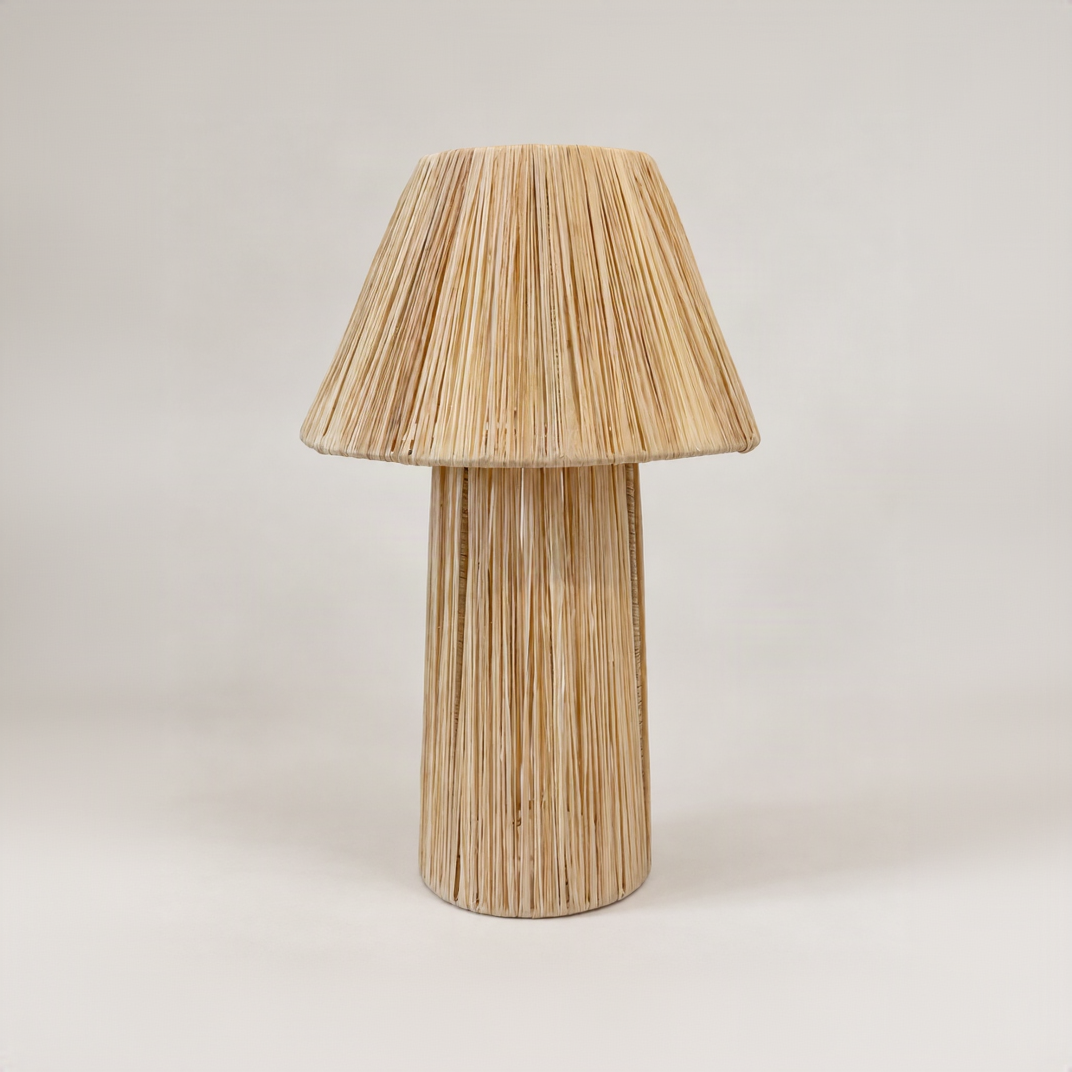 Raffia Lampe "SAMIRA" Medium