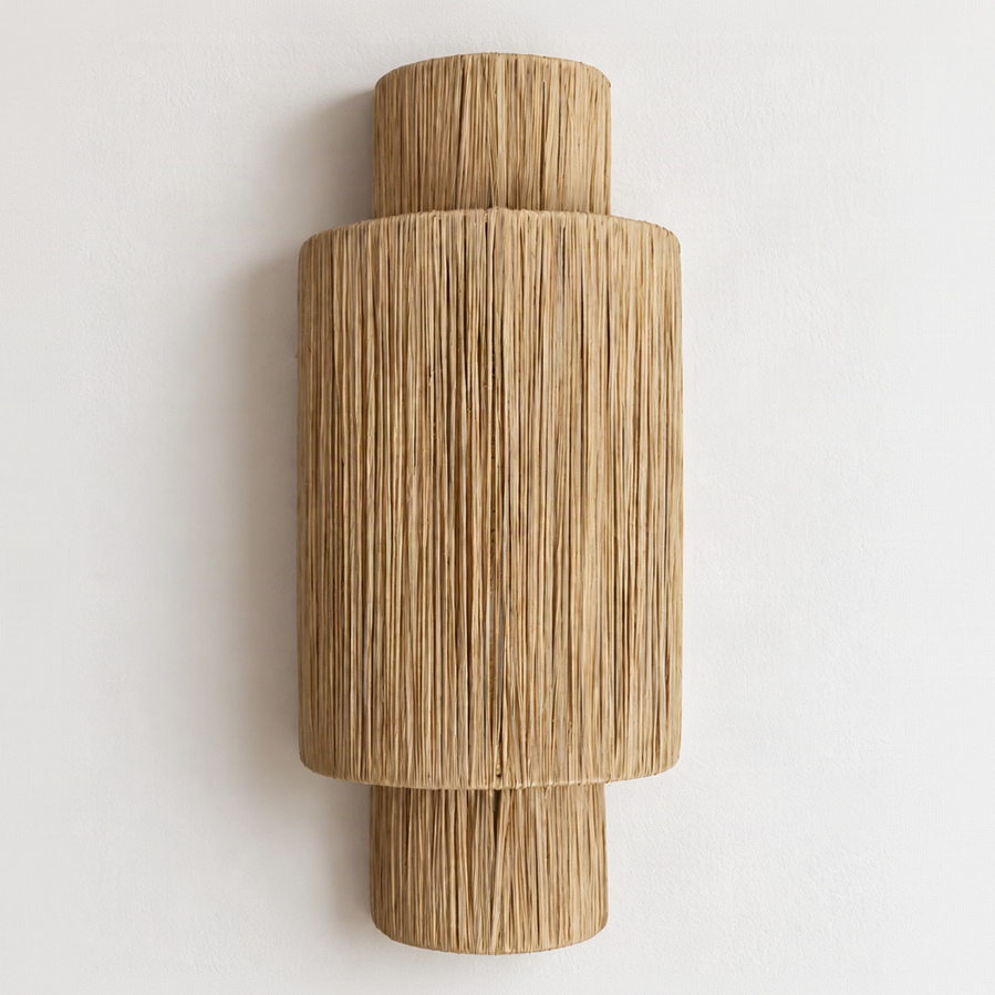 Wandlampe "MIMOUNA" aus Raffia