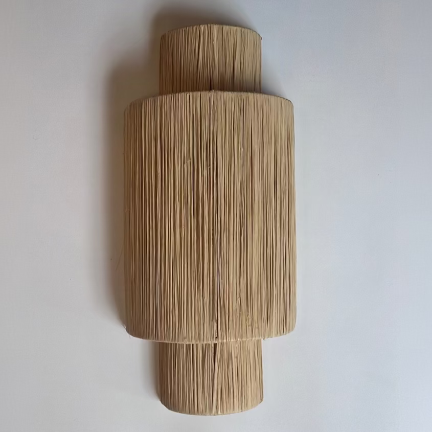Wandlampe "MIMOUNA" aus Raffia
