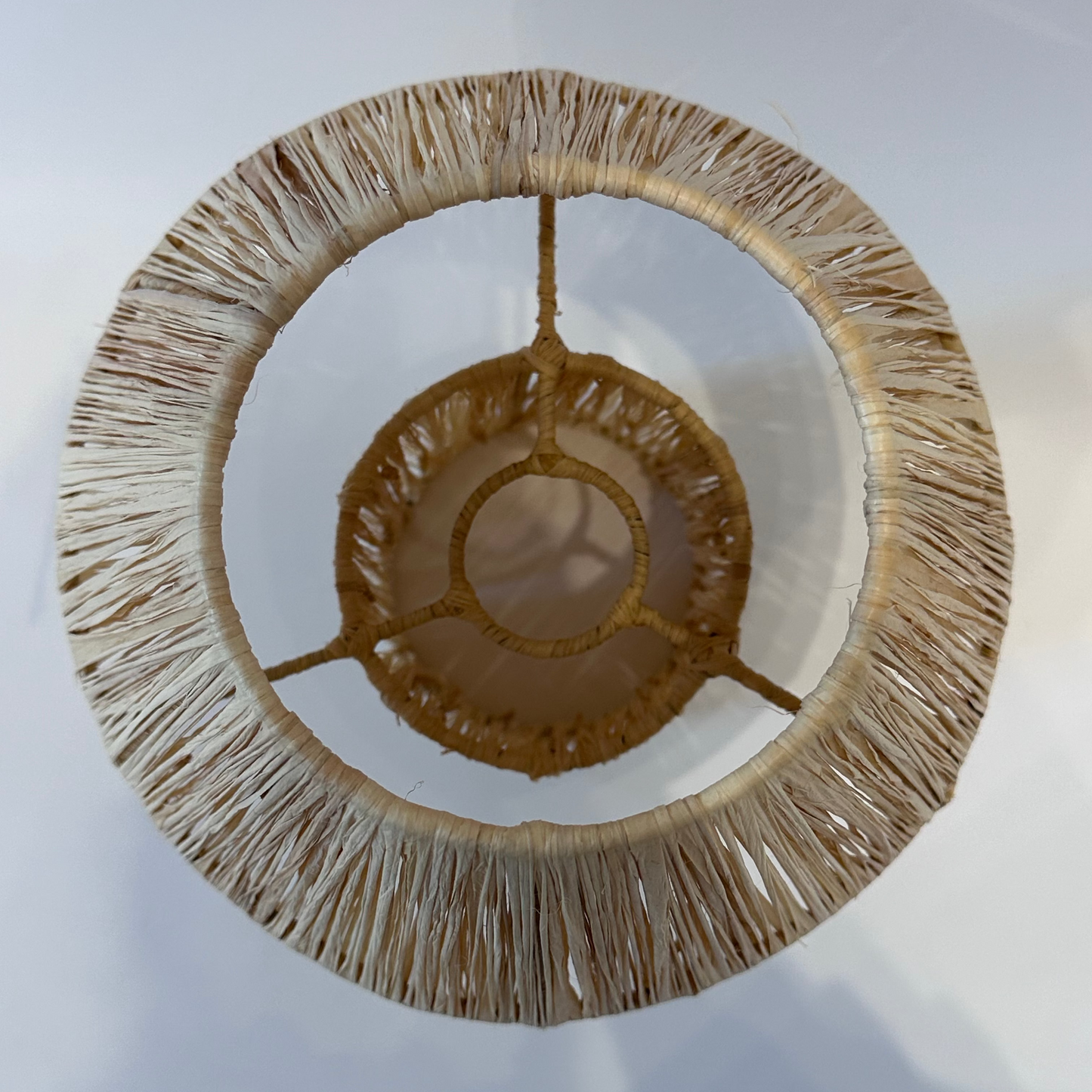 Raffia Lampe "SAMIRA" Medium