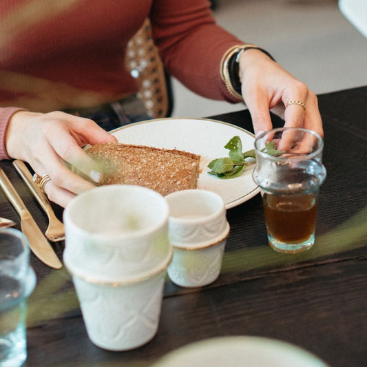 Espresso Becher mit Goldrand